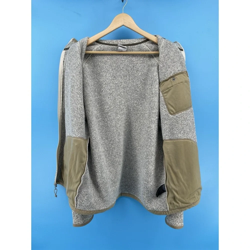The North Face Men's L Full Zip Sweater Fleece Jacket Gray Outdoor Coat